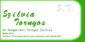 szilvia tornyos business card